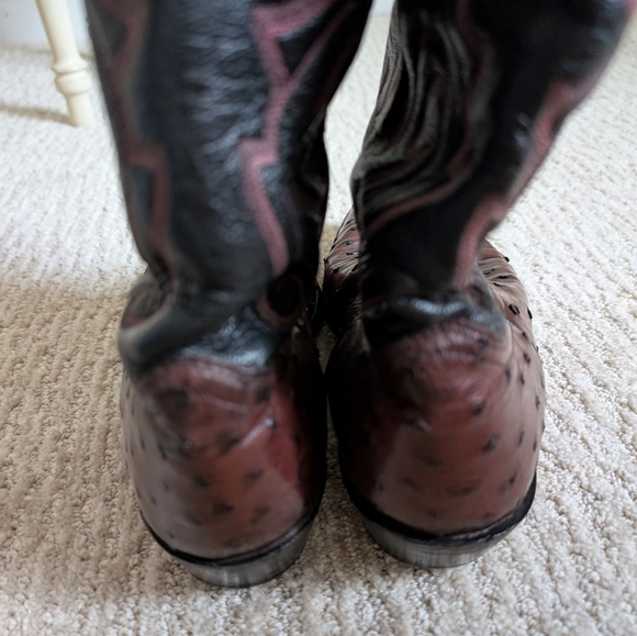 NOCONA Oxblood and Black Western Boots - Picture 3 of 14